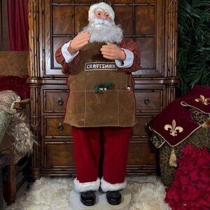 Vintage Christmas International 50" Craftsman Dancing Musical Santa Collapsible